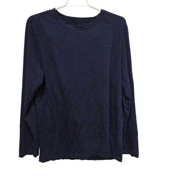 Quince Men’s Navy Cotton Modal Long Sleeve Tee Shirt M Soft Casual Basic - Picture 1 of 8